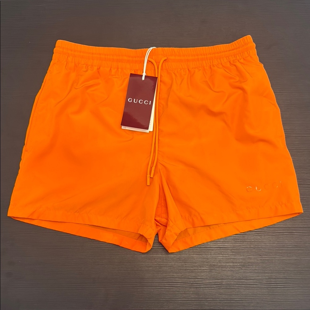 Gucci Orange Swim Trunks